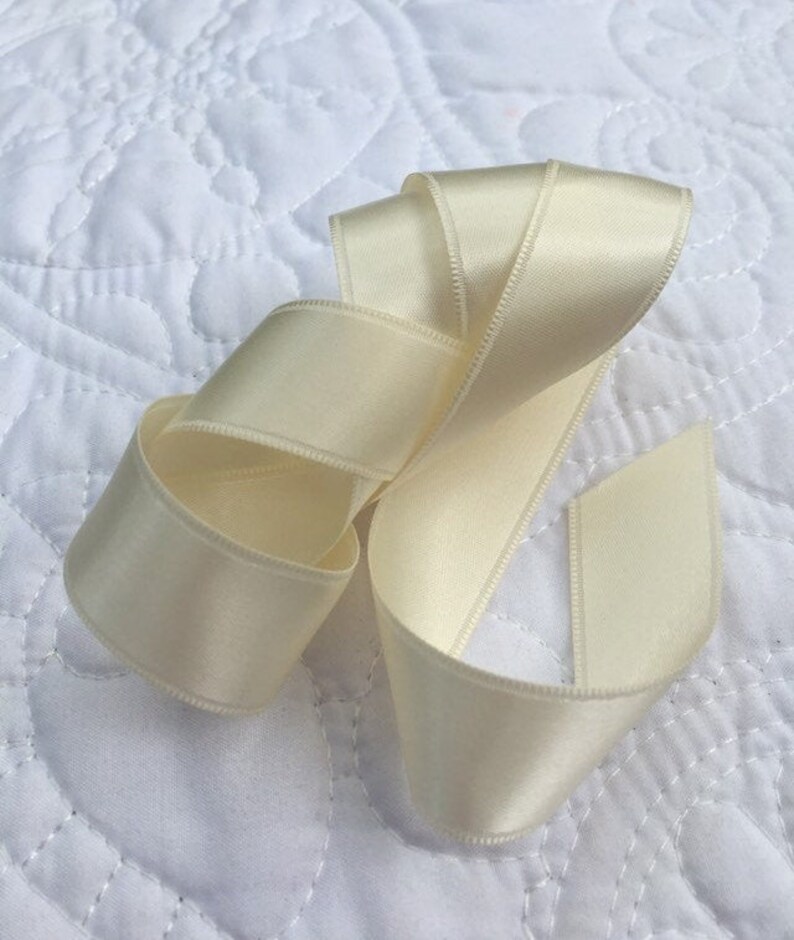 True Ivory Ribbon Double Sided Ivory Ribbon High Quality Satin Etsy