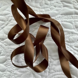Fita de cetim marrom chocolate dupla face, cetim luxuoso de qualidade para casamentos, convites, faixas, artesanato, vestuário, por metro