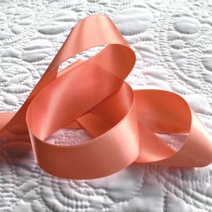Copper and Burnt Orange Satin Ribbon Double Sided Orange Ribbon Quality Satin, Invitations, Sashes, By the Yard Fall colors
