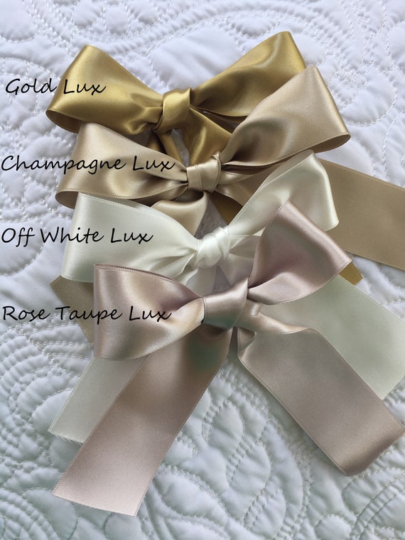 Champagne Ribbon Double Sided High Quality Satin Weddings, Invitations,  Sashes, DIY, Apparel, Headbands by the Yard -  Hong Kong