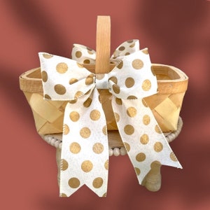 Flower Girl Basket Wicker or Willow Basket with Bows color choice of bows Farmhouse basket Minimalist Wedding
