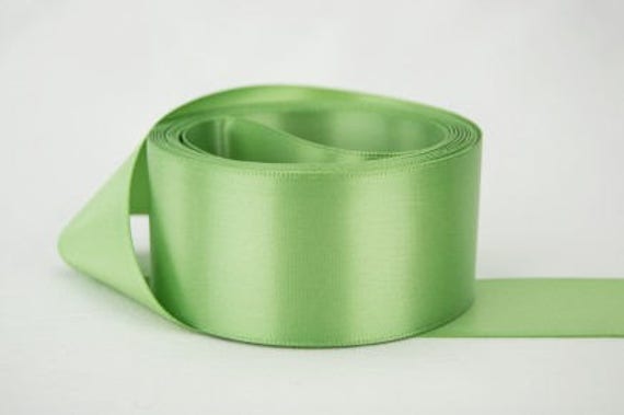 Light Green Ribbon Double Sided Satin Ribbon High Quality Light