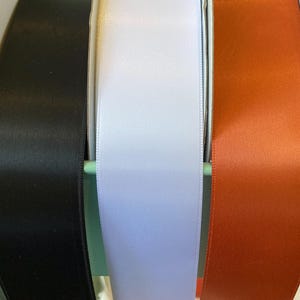 Halloween Ribbon Orange oder Schwarzes Satinband Doppelseitig 5/8", 7/8", 1.5", 6.25", Qualitäts Satin Massenware