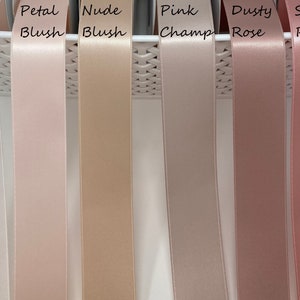 Dusty Rose Satinband doppelseitig, hochwertiges Satin, Massenware, Hochzeiten, Einladungen, Schärpen, Kunsthandwerk, Kleidung, Stirnbänder