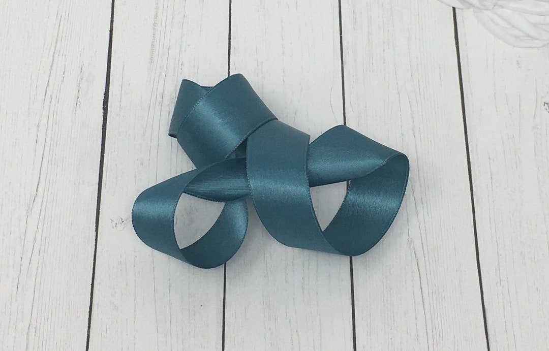 Haze Blue Double Sided Satin Ribbon, Luxurious Wedding Crafts - Etsy