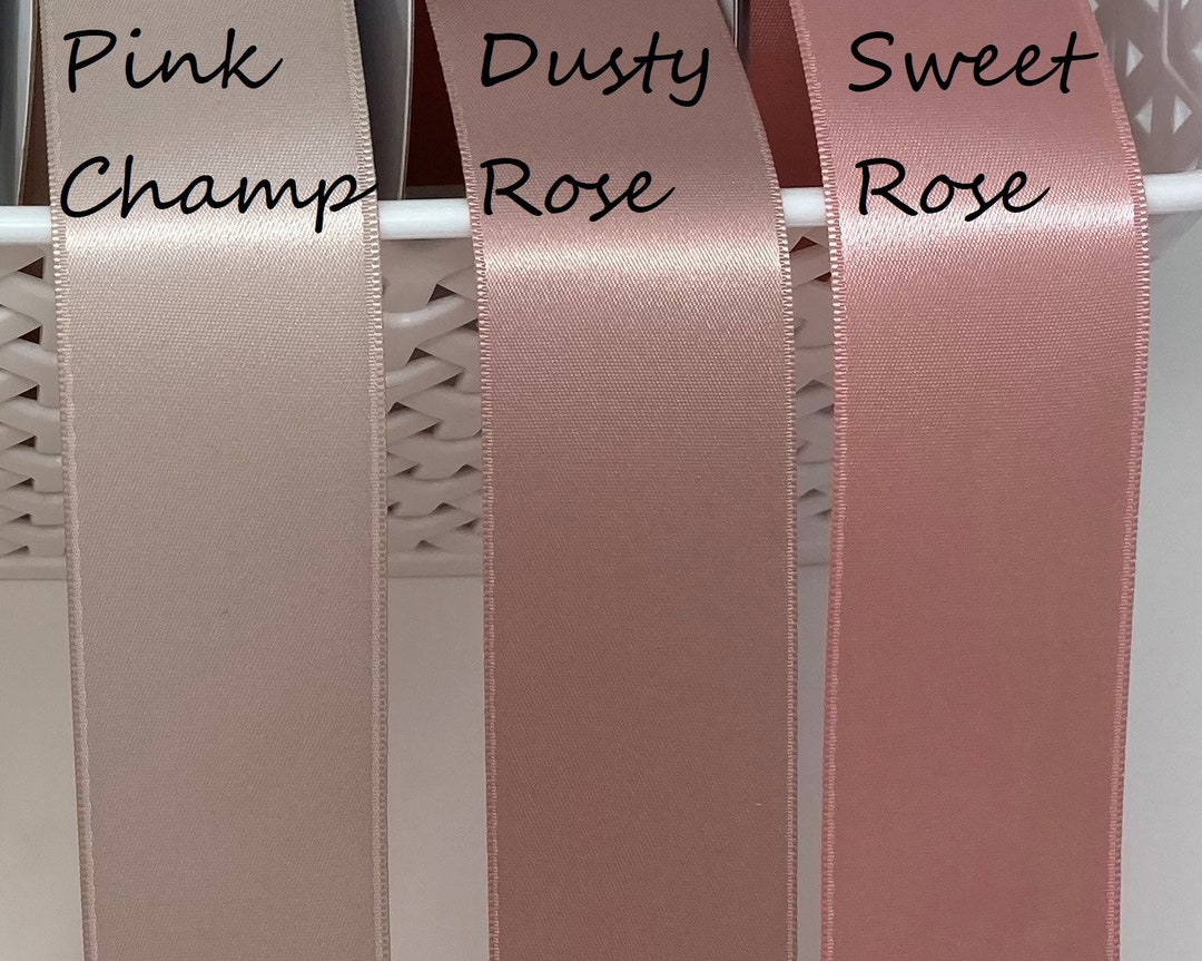 Dusty Rose Satin Ribbon Dusty Rose Wedding Colors Double Sided Ribbon High Quality Satin by the ...