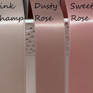 Dusty Rose Satin Ribbon Dusty Rose Wedding Colors Double Sided Ribbon High  Quality Satin by the Yard Weddings, Invitations, Sashes Crafts 