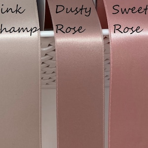 Dusty Rose Satin Ribbon Dusty Rose Wedding Colors Double Sided Ribbon High  Quality Satin by the Yard Weddings, Invitations, Sashes Crafts 