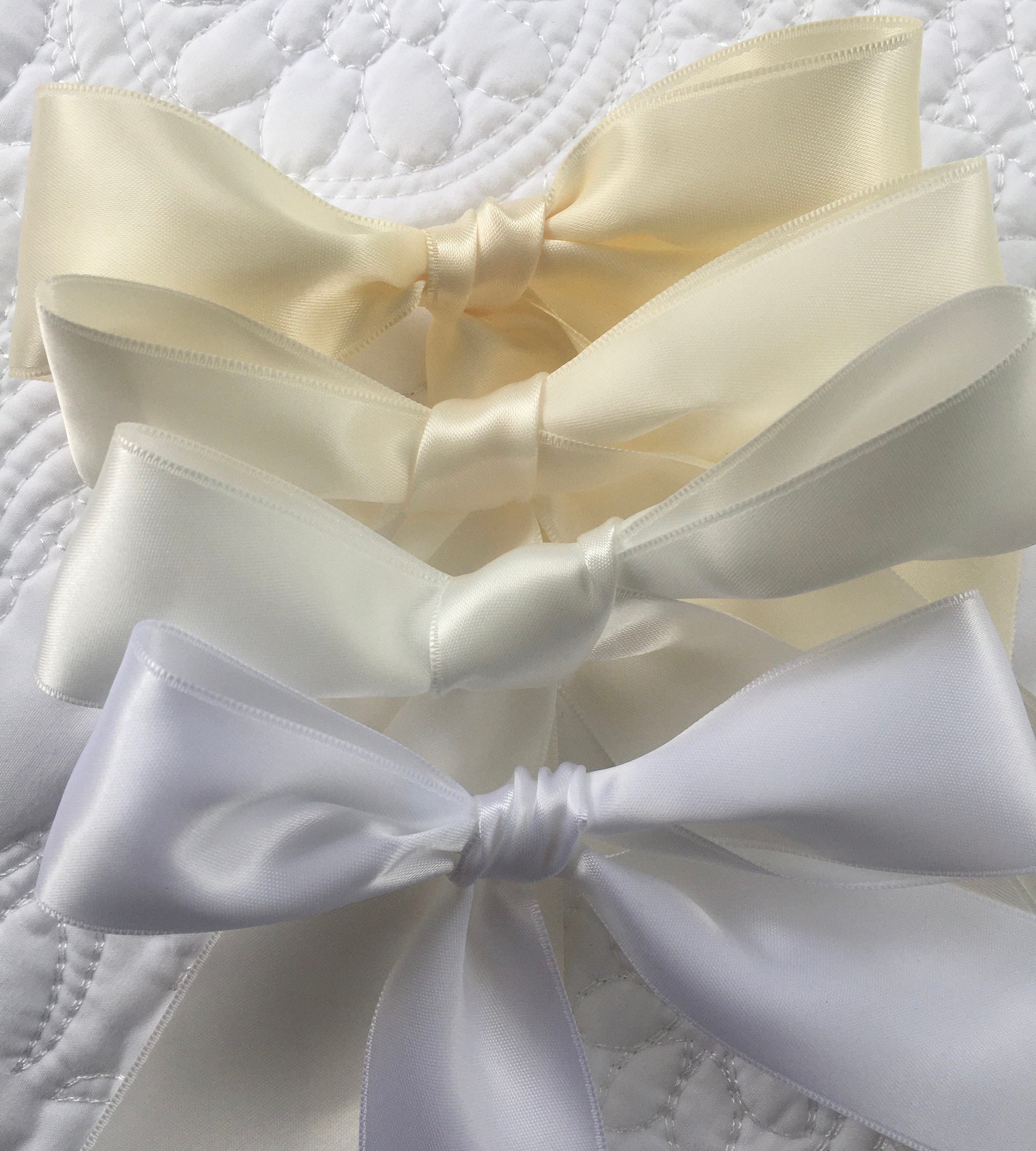 Ivory Satin Ribbon Roll - 1 Inch Wide X 50 Yards Long, Cream Polyester Ribbon For Gift Wrapping, Wedding Decor, Crafts - View #10