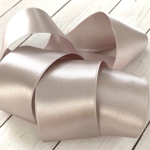 Rose Taupe Satinband 1,5 "doppelseitig hochwertiges Satinband Hochzeiten, Einladungen, Schärpen, Handwerk, Kleidung, Stirnbänder Massenware