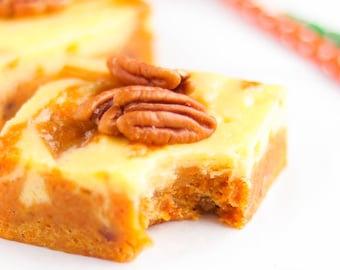 Carrot Cake Blondies Recipe Card | Cheesecake Swirl Dessert Recipe | Instant Download Kitchen Printable