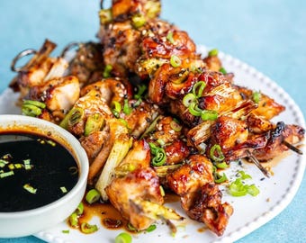 Air Fryer Chicken Yakitori Printable PDF | Japanese Chicken Skewers | Instant Download Digital Recipe Card