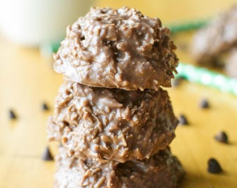 Chocolate Coconut Haystacks | No Bake Candy Instant Download ( Recipe Card Printable PDF )