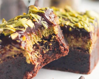Dubai Chocolate Brownies Printable PDF | Easy Pistachio Brownie Recipe Beginner Friendly