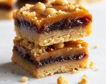 Caramel Oat Bars Recipe | Gooey Homemade Dessert (Instant Download)