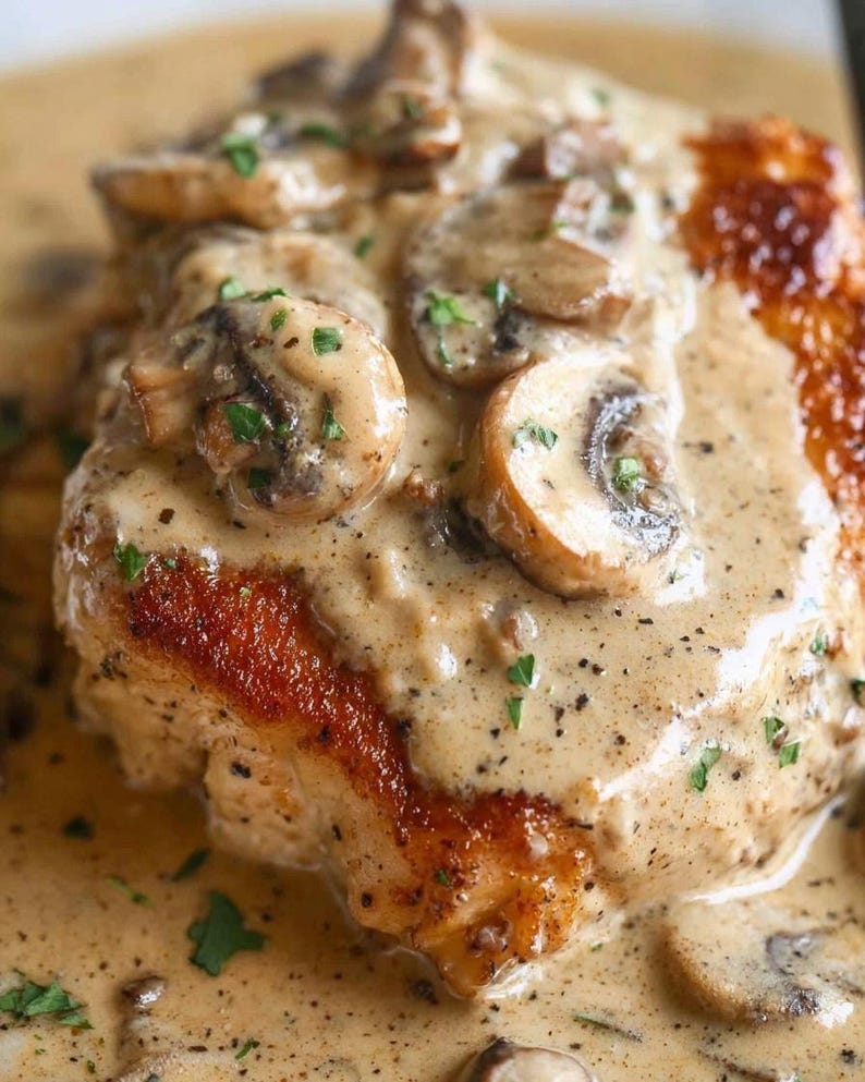 Creamy Chicken Stroganoff Recipe Card | Mushroom Pasta Dinner (digital ...