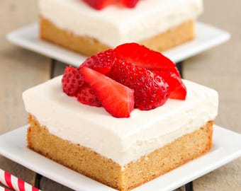 Strawberry Shortcake Blondies Recipe Card Printable PDF | Instant Download
