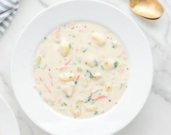 Easy 35 Minute Dinner Chicken Gnocchi Soup Recipe ( Printable PDF )