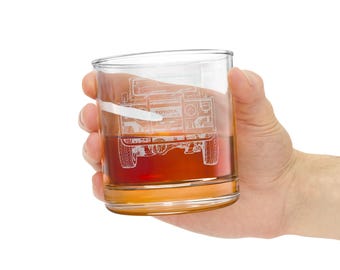 Vintage BMW FJ45 LKW Whiskyglas | Graviert 10.5oz