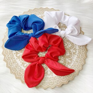 READY TO SHIP! Pool Hair Scrunchies, Patriotic Swim Scrunchies, Pool Bows, Water Resistant, Pool Accessories, Swim Hair Bows