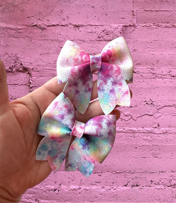 Noeuds pour cheveux tie-dye, noeuds queue de cochon tie-dye