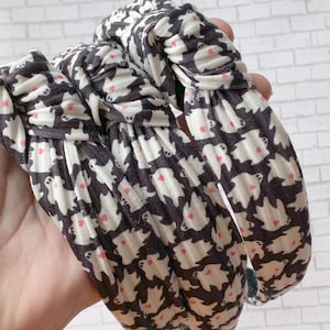 Halloween Knotted Headband, Ghost Headband, Cute Halloween Headband, Knot headband, headband for women, headband for girls