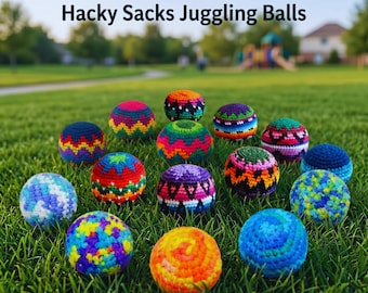 Handgefertigte häkeln Hacky Säcke Jonglierbälle, Outdoor Spielball, gewebter Kick Ball
