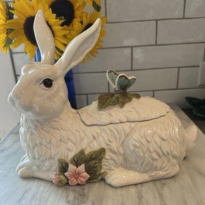 Fitz and floyd rabbit cookie jar - Etsy 日本