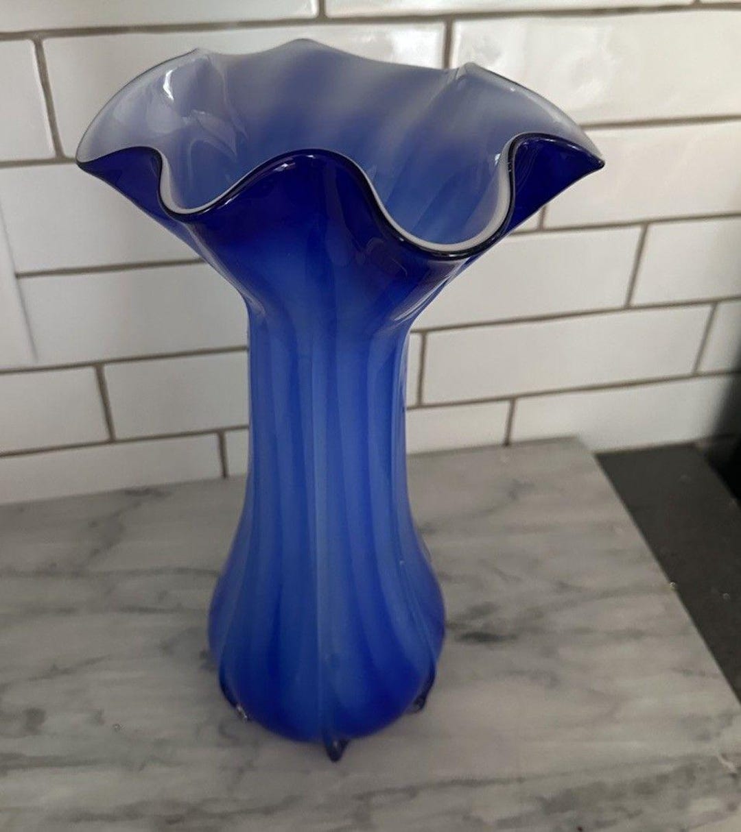 k*e様 【Seguso】ムラノガラス 花瓶 vase Archimede Se Murano Glass Vase Archimede Seguso Venini Style Bright Blue 13 - Etsy