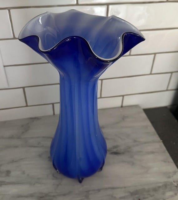 k*e様 【Seguso】ムラノガラス 花瓶 vase Archimede Se Murano Glass Vase Archimede Seguso Venini Style Bright Blue 13 - Etsy