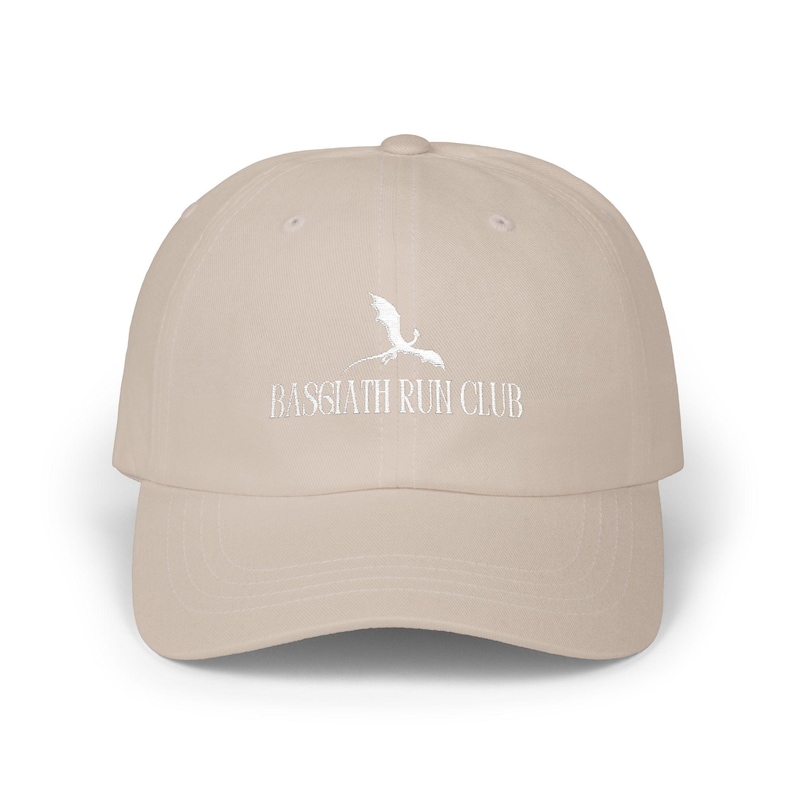Basgiath Run Club dragon embroidery Classic Dad Cap | Fourth Wing bookish merch image 1