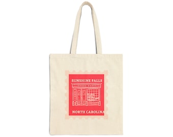 Book Lovers Sunshine Falls Goode Books Tote Bag | Emily Henry Inspired Bookstore Canvas Tote