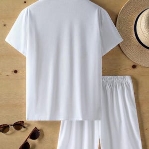 Men’s Corduroy Shirt and Shorts Set, Timeless Elegant Summer Outfit Casual Comfortable Wear image 3