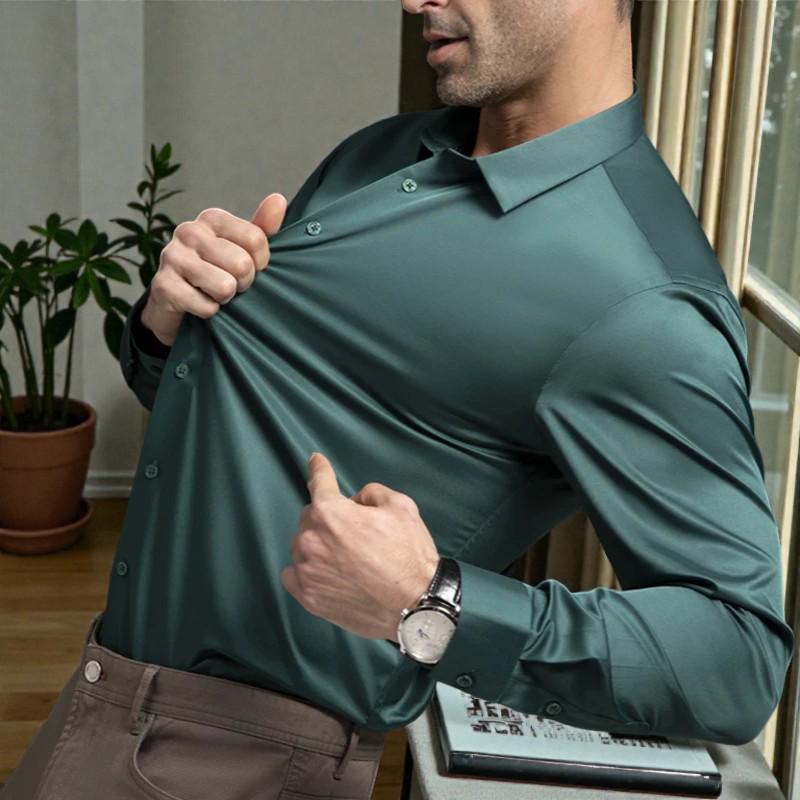 slim fit dress slacks Wrinkle-Free Dress Shirt White | For Occasions When You Can't Untuck