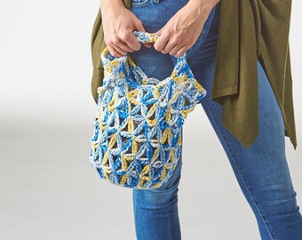 Sunkissed Ombre Small Market Bag, Star Pattern - USA Grown Cotton, Shipping Included