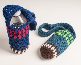 NFL, Seattle Seahawks, Bills, Texans, Patriots, Giants, Water Bottle Sling, Football - Ready to Ship, Shipping Included