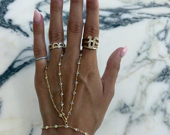 Dubbele ring handketting