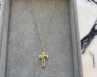 Dubbele bubbel kruis ketting