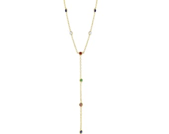 Kleurrijke ketting met rand