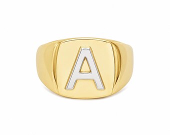 Tweekleurige initialenring