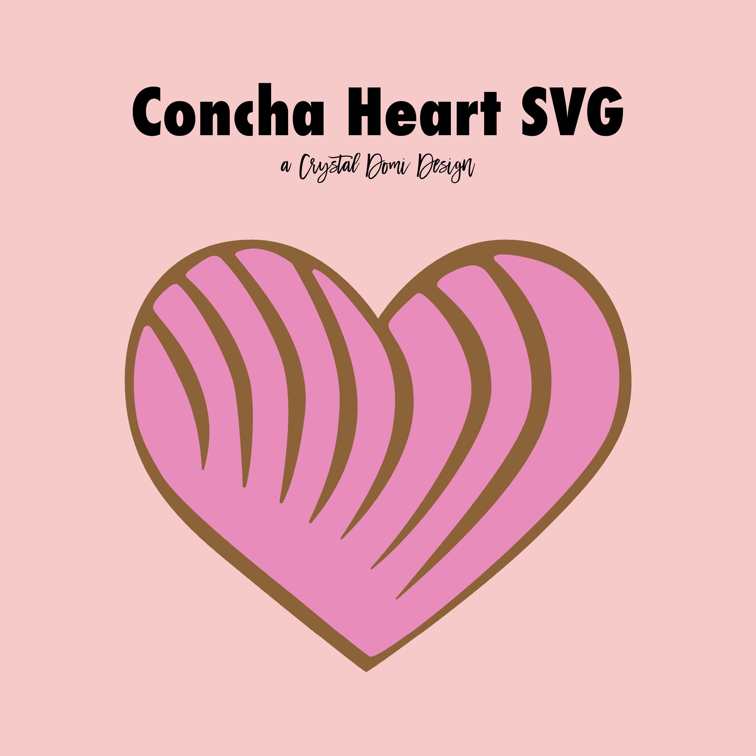 Download Heart Concha SVG Cutting File for Cricut Silhouette ...