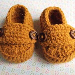 Baby crochet booties Baby shower gift Baby boots Gender neutral baby gift, Crochet baby shoes Baby loafers Unisex baby shoes New baby gift image 1