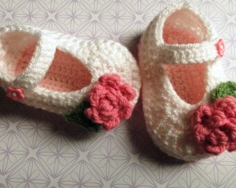 Crochet baby shoes  Baby booties Baby girl shoes Baby sandals Crib Shoes Baby shower gift bootees