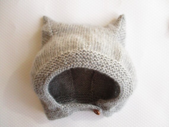 Cappello neonato a maglia con orecchie cofano per gattino | Etsy Italia