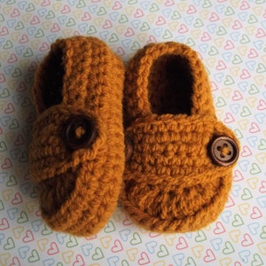 Baby crochet booties Baby shower gift Baby boots Gender neutral baby gift, Crochet baby shoes Baby loafers Unisex baby shoes New baby gift image 4