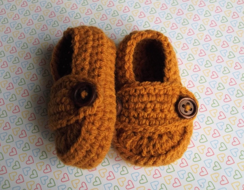 Baby crochet booties Baby shower gift Baby boots Gender neutral baby gift, Crochet baby shoes Baby loafers Unisex baby shoes New baby gift image 4