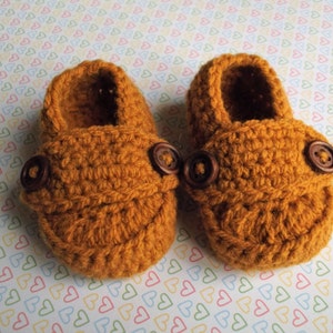 Baby crochet booties Baby shower gift Baby boots Gender neutral baby gift, Crochet baby shoes Baby loafers Unisex baby shoes New baby gift image 3