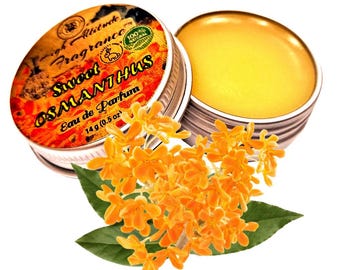 Parfum solide d'osmanthus doux - Baume floral naturel d'eau de parfum