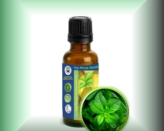 Peppermint Essential Oil - PURE Mentha Piperata - Acne Oily Skin Clearing, Pain Soothing, Cooling, Deodorizing, Refreshing