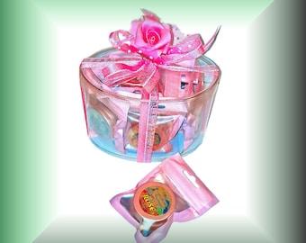Gift Box of 10pcs (0.5oz tins) - ROSE Perfume - Eau de Parfum - Solid Perfume Balm (Rose Otto Oil, Rosa Damascena, De Mai, Tea Rose) Natural